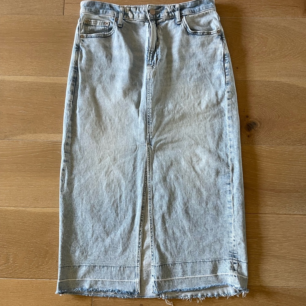 GAP Light Blue Denim Maxi Skirt